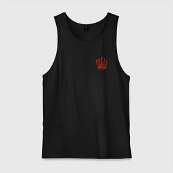 Мужская майка Велеса печать - лапа медведя