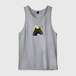 Мужская майка Видеозвонок с котом парный мем