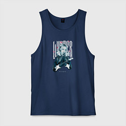 Майка мужская хлопок Winter aespa idols, цвет: тёмно-синий