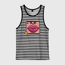 Мужская майка Smile and lips
