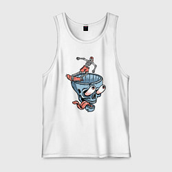 Мужская майка Сумасшедший скейтер