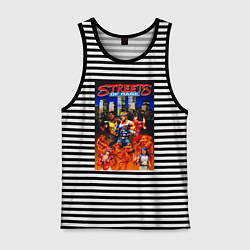 Майка мужская хлопок Streets of rage - bare knuckle, цвет: черная тельняшка