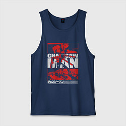 Мужская майка Человек-бензопила Денджи и Пауэр кино