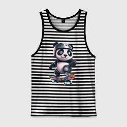Мужская майка Cool panda on a skateboard - extreme