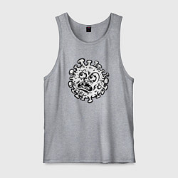 Мужская майка Удивлённый вирус