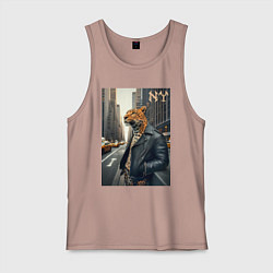 Мужская майка Леопард-модник житель Нью-Йорка