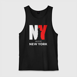 Майка мужская хлопок The city of New York, цвет: черный