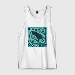 Майка мужская хлопок Ворон на дереве, цвет: белый