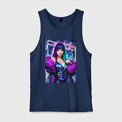 Мужская майка Девушка поп идол в мехах