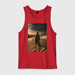 Мужская майка В пустыне вечером