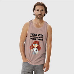 Майка мужская хлопок Рыжая стерва, цвет: пыльно-розовый — фото 2