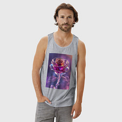 Майка мужская хлопок Кристальная роза, цвет: меланж — фото 2