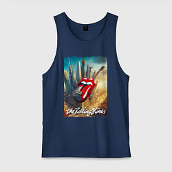 Мужская майка Rolling Stones - logo-guitar