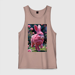 Мужская майка Кролик из роз