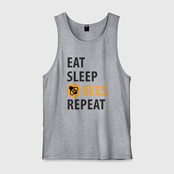 Мужская майка Еда сон пчёлы