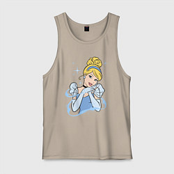 Майка мужская хлопок Золушка - big pictures, цвет: миндальный