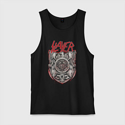 Майка мужская хлопок Slayer rock band, цвет: черный