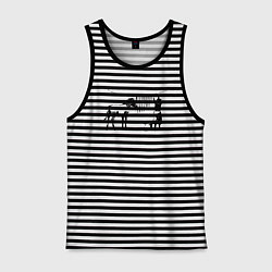 Майка мужская хлопок Banksy zebra, цвет: черная тельняшка