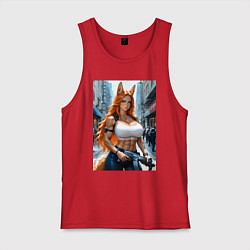 Мужская майка Рыжая лиса-полицейский