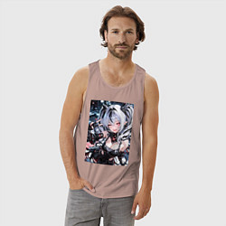 Майка мужская хлопок Jetavie Punishing Gray Raven, цвет: пыльно-розовый — фото 2