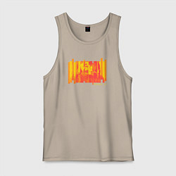 Майка мужская хлопок Mickey 17, цвет: миндальный