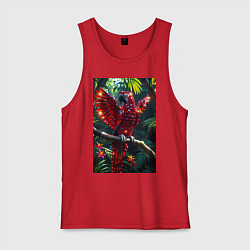 Мужская майка Попугай из драгоценных камней