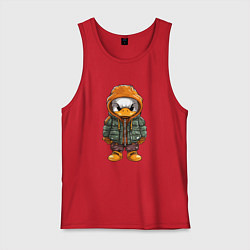 Мужская майка Утёнок в куртке с капюшоном