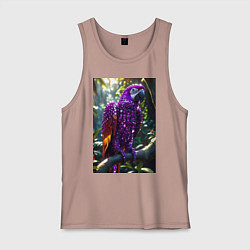 Мужская майка Попугай из драгоценных камней