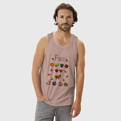 Майка мужская хлопок Stardew Valley fall, цвет: пыльно-розовый — фото 2