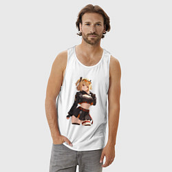 Майка мужская хлопок Burnice White Zenless Zone Zero, цвет: белый — фото 2