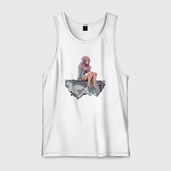 Мужская майка Девушка в постапокалипсис