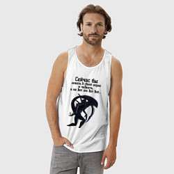 Майка мужская хлопок Лежать в норке и чавкать - Чужой, цвет: белый — фото 2