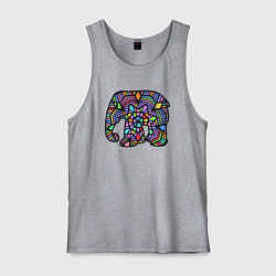 Мужская майка Цветной слоник