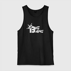 Майка мужская хлопок Big bang эмблема, цвет: черный