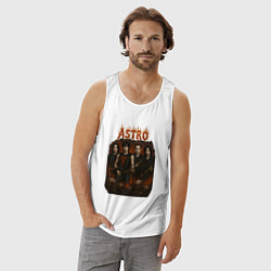 Майка мужская хлопок Astro в стиле хэви метал, цвет: белый — фото 2