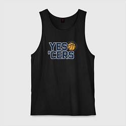 Майка мужская хлопок Yes Pacers, цвет: черный
