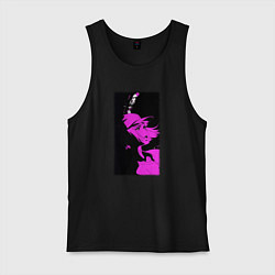 Майка мужская хлопок Лазарь аниме Элейна, цвет: черный