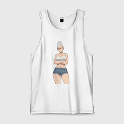 Майка мужская хлопок Dandadan Seiko, цвет: белый