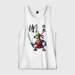 Мужская майка Bender bending robot with katana - samurai
