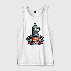 Майка мужская хлопок Super Bender meme, цвет: белый