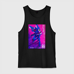 Майка мужская хлопок Евангелион 00 - Рей, цвет: черный