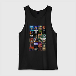 Майка мужская хлопок Король и Шут - обложки, цвет: черный