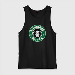 Майка мужская хлопок Zoidberg coffee, цвет: черный