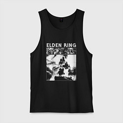 Майка мужская хлопок Elden ring - white, цвет: черный