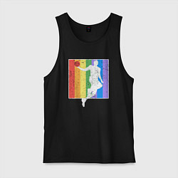 Майка мужская хлопок Play basket, цвет: черный