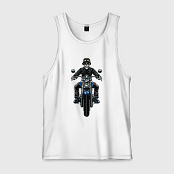 Майка мужская хлопок Skeletor racer, цвет: белый