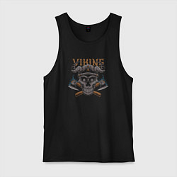 Майка мужская хлопок Viking warrior, цвет: черный