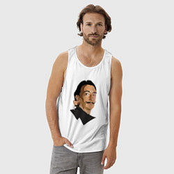 Майка мужская хлопок Дали, цвет: белый — фото 2