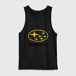 Майка мужская хлопок Subaru Logo, цвет: черный