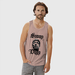Майка мужская хлопок Snoop Dogg Face, цвет: пыльно-розовый — фото 2